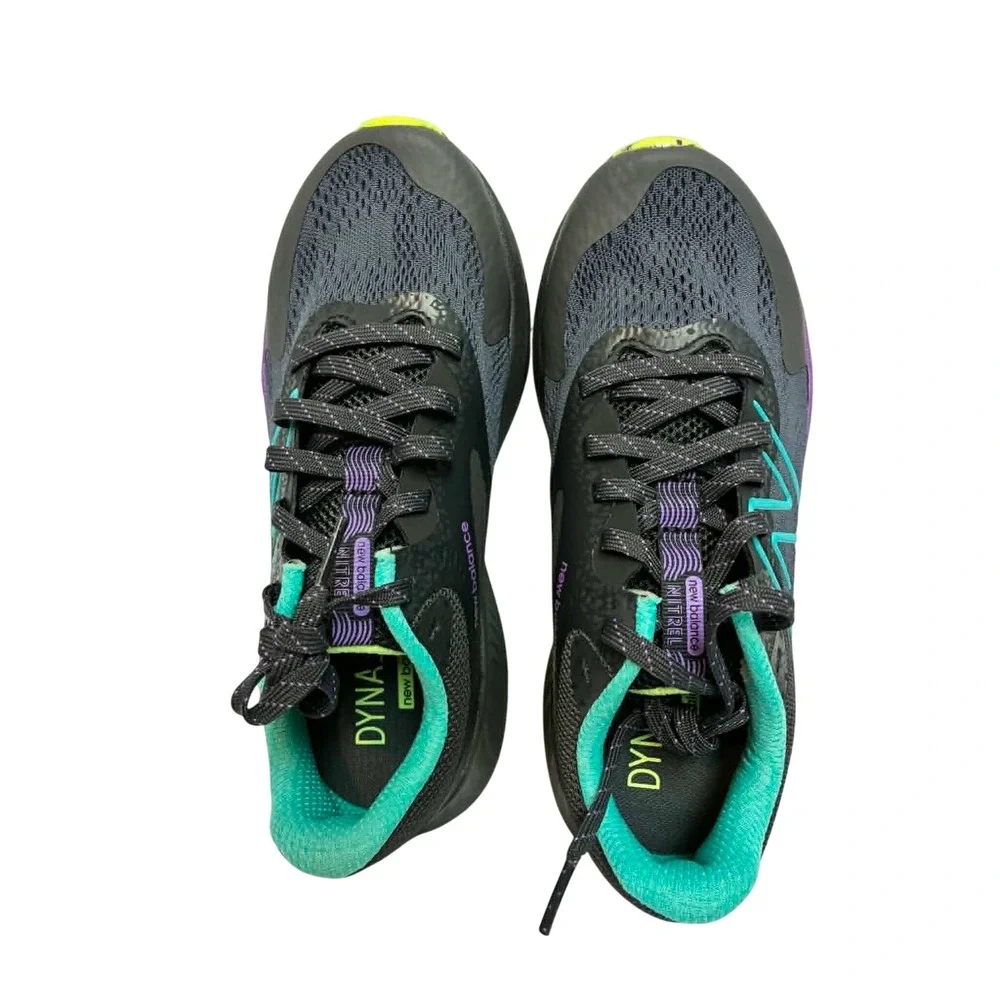 New Balance DynaSoft Nitrel v5 Trail Running Shoes Womens 6 Black Purple Teal